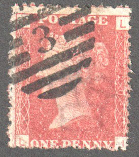 Great Britain Scott 33 Used Plate 220 - LI - Click Image to Close